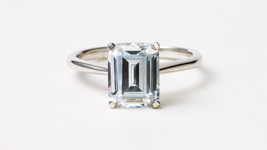 Emerald cut diamond engagement ring - Diamonds On Richmond.png